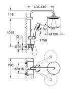 Dušo komplektas Grohe Eurotrend System 190 su maišytuvu