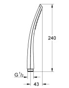 Dušo galva Grohe Veris Stick, 1 srovės