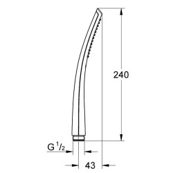 Dušo galva Grohe Veris Stick, 1 srovės