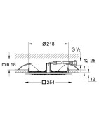 Dušo galva Grohe Rainshower F-Series 10, iš lubų