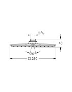 Potinkinė dušo galva Grohe Rainshower Allure 230