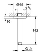 Dušo alkūnė Grohe Rainshower, galvai iš lubų, 142mm