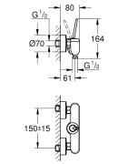 Dušo maišytuvas Grohe Eurodisc Joystick