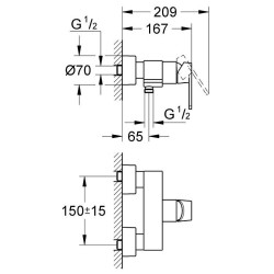 Dušo maišytuvas Grohe Quadra