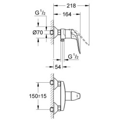Dušo maišytuvas Grohe Euroeco Special