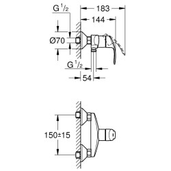 Dušo maišytuvas Grohe Eurosmart New