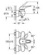 Dušo maišytuvas Grohe Eurostyle