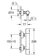 Dušo maišytuvas Grohe Grohtherm 1000 Cosmopolitan M