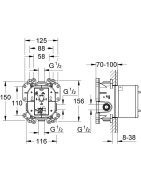 Potinkinė dėžutė Grohe Rapido E