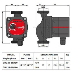 Cirkuliacinis siurblys Pedrollo DHL 25-60 180mm
