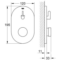 Dušo maišytuvo dekoratyvinė dalis Grohe Eurosmart Cosmopolitan T