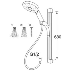 Dušo komplektas Gustavsberg Coloric, Juodas