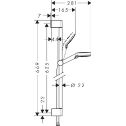Dušo komplektas Hansgrohe Crometta Vario/Unica C 65