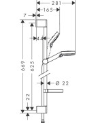 Dušo komplektas Hansgrohe Crometta Vario/Unica C 65 su muiline
