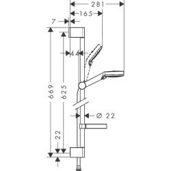 Dušo komplektas Hansgrohe Crometta Vario/Unica C 65 su muiline