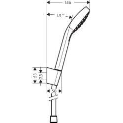 Dušo komplektas Hansgrohe Croma E Vario/Porter 1.6