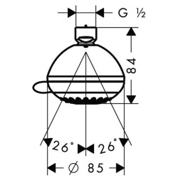 Potinkinė dušo galva Hansgrohe Crometta 85 Vario
