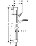 Dušo komplektas Hansgrohe Crometta 0.9m