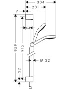 Dušo komplektas Hansgrohe Croma S 110 Multi 0.9m