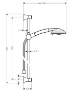 Dušo komplektas Hansgrohe Raindance Classic 100