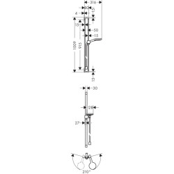 Dušo komplektas Hansgrohe Axor Citterio E 120