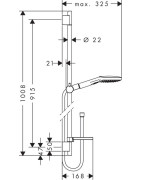 Dušo komplektas Hansgrohe Raindance E 120/Unica S Puro 90