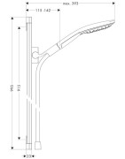 Dušo komplektas Hansgrohe Raindance S 150/Unica 90