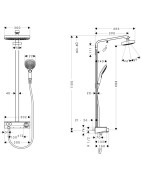 Dušo komplektas Hansgrohe Raindance E Showerpipe 300