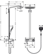 Dušo komplektas Hansgrohe Raindance E Showerpipe 300, 3 jet