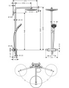 Dušo komplektas Hansgrohe Raindance S Showerpipe 300, 2 jet