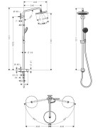 Dušo komplektas Hansgrohe Croma 220 Reno
