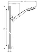 Dušo komplektas Hansgrohe PuraVida Unica 90, chromuotas