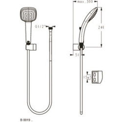 Dušo komplektas Ideal Standard IdealRain Cube M1