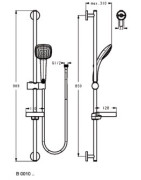 Dušo komplektas Ideal Standard IdealRain Cube M1, su stovu