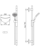 Dušo komplektas Oras Hydra 390