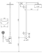 Lietaus dušo komplektas Oras Hydra 392