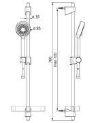 Dušo komplektas Oras Apollo, 95mm