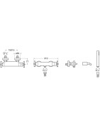 Dušo komplektas Roca Loft, su termostatiniu dušo maišytuvu