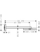 Potinkinė dušo galva Hansgrohe Axor, 240mm