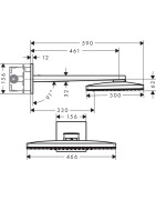 Potinkinė dušo galva Hansgrohe Rainmaker Select 460