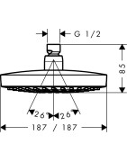 Potinkinė dušo galva Hansgrohe Croma Select E 180