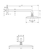 Potinkinė dušo galva Hansgrohe Raindance E 360, su alkūne