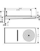 Potinkinė dušo galva Hansgrohe Raindance Rainfall 180