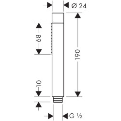 Dušo galva Hansgrohe Axor Starck Baton, 2 srovių