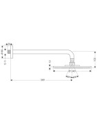 Dušo galva iš sienos Hansgrohe Raindance S 240, su alkūne