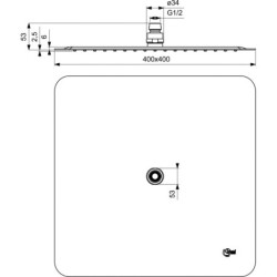 Dušo galva Ideal Standard IdealRain Luxe 400x400