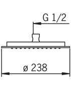 Potinkinė dušo galva Oras Hydra, 238 mm
