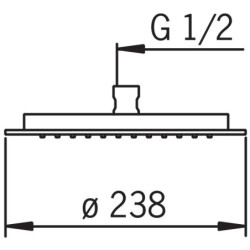 Potinkinė dušo galva Oras Hydra, 238 mm
