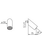 Dušo galva Oras IL Bagno Alessi One, iš sienos