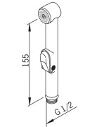 Rankinis dušas Oras Bidette, blokuojamas, baltas